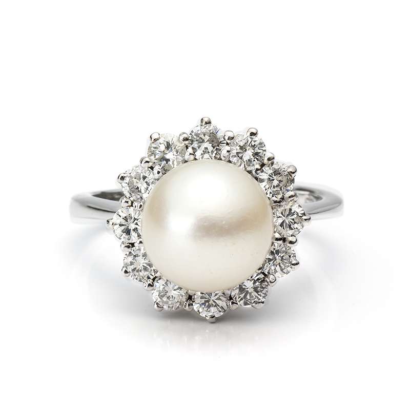 Pearl and Diamond Dress Ring | Rich Diamonds